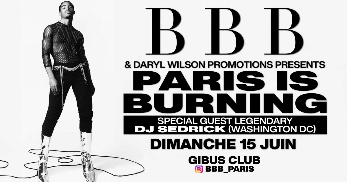 Soirée BBB BBB WASHINGTON PRIDE FEAT LEGENDARY DJ SEDRICK